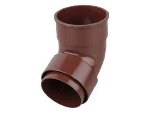 RoundLine 0T025 Offset downpipe Bend Socket 68mm brown - Picture 1 of 1