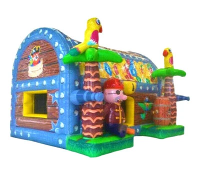 Hüpfburg Schatztruhe 6x4,5m, aufblasbar, Springburg, Bouncy Castle - Bild 1 von 4