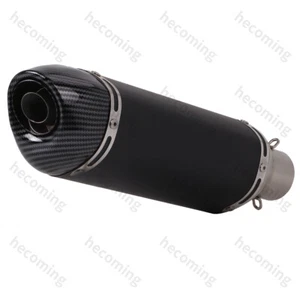 51mm/ 2'' Motorcycle Exhaust Muffler Pipe ATV Slip On Baffle Silencer Black - Imagen 1 de 8