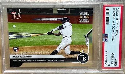 RANDY AROZARENA * PSA 10 * 2020 TOPPS NOW #460 WORLD SERIES ROOKIE CARD RC WBC - Image 1 of 4