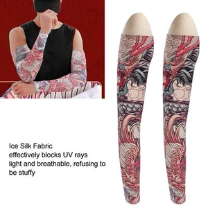 UV Schutz Arm Sleeves Für Männer Und Frauen Tattoo Muster Size Sommer - Bild 1 von 12