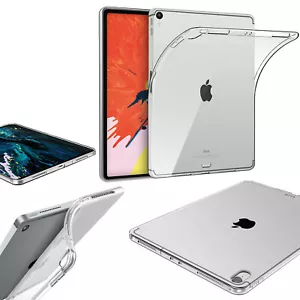 TPU Silicon Transparent Clear Thin Rubber Gel Case Cover for Apple iPad Air/Mini - Picture 1 of 7