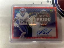 2023 Leaf Metal #SP-CRJ Chris Rodriguez Jr State Pride Orange Wave Auto 2/3 Cats