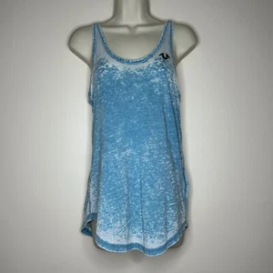 True Religion Light Blue Burnout Racerback Tank Top Women's XS - Picture 1 of 10