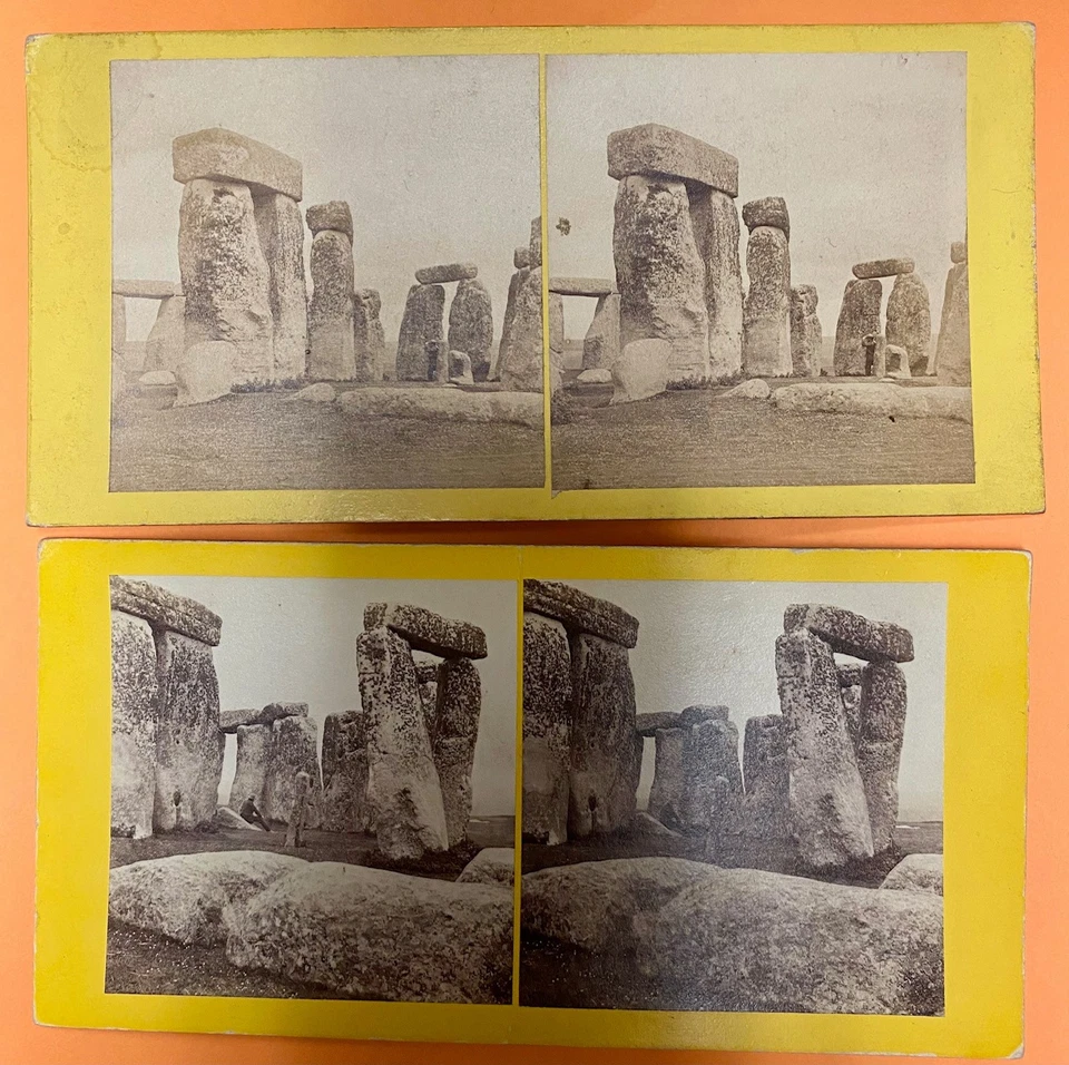 1862 GW Wilson STONEHENGE Steroview Photo LOT Wiltshire England PREHISTORIC - Image 1 of 2