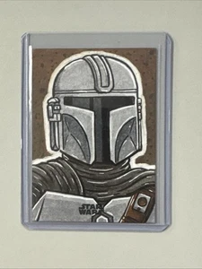2025 Topps Chrome Star Wars The Mandalorian Sketch Card 1/1 - Picture 1 of 2