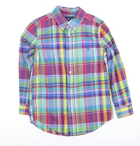 POLO RALPH LAUREN RL | Boys Youth Kids Multicoloured Check Plaid Shirt | 7 Years - Picture 1 of 3