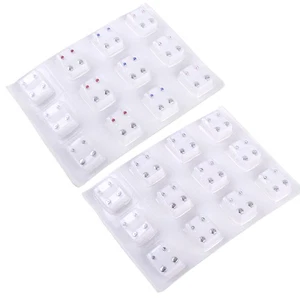 12 Paar Medizinische Ohrstecker Stahl Kristall Ohr Piercing Pistole Ear Studs - Picture 1 of 4