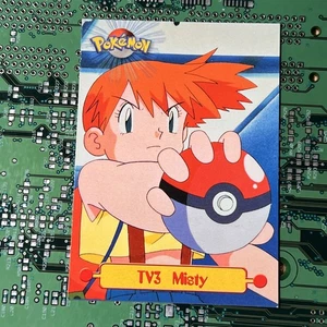 TV3 Misty Topps Carta Personaggio Pokemon Animazione TV Serie 1 Logo Rosso - Foto 1 di 5