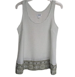 Old Navy Top Women Medium Sleeveless Sheer Lightweight Summer Tank M - Picture 1 of 6