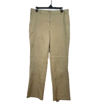 Lands End Chino Pants Womens 12 Straight Leg Active Outdoor Moisture Wicking UPF - Image 1 of 4
