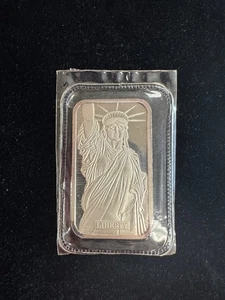 1982 Johnson Matthey Mint JM Vtg Liberty MTB-999 Silver 1oz Bar Factory Sealed - Picture 1 of 2
