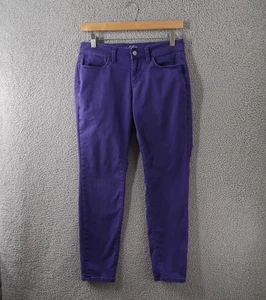 Pantalones LOFT para mujer 2P Petites púrpura curvilíneo ajustados tiro bajo elástico 28x27 - Imagen 1 de 12