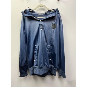 Sean John Blue Hoodie Mens size XXL Pockets Embroidered Button Neckline Diddy - Picture 1 of 8