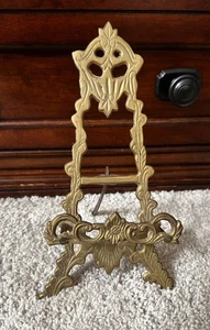 Vintage Messing Viktorianischer Stil Jugendstil Tisch Aufsteller Staffelei Messing - Bild 1 von 10