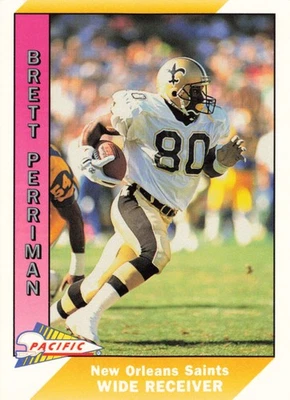 Brett Perriman 1991 Pacific #335 New Orleans Saints Football - Image 1 of 2