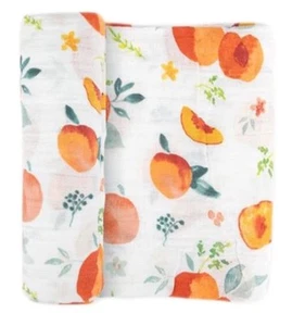 NWT Little Unicorn Swaddle Baby Blanket Muslin From Bamboo Georgia Peach - Picture 1 of 4