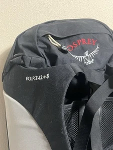 Osprey Eclipse 42+5 Hiking Backpack Black/Grey Hydration Compatible Travel Pack - Picture 1 of 5