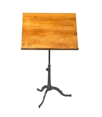 Antigua mesa de dibujo industrial Art Deco de hierro fundido de Anderson - Brooklyn NY Foto 1 de 4