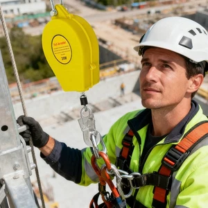 Attrezzatura protezione anticaduta linea vita autoretrattile grillo a U 150 kg 20 m - Foto 1 di 15