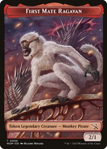 First Mate Ragavan // Knight Double-Sided Token [March of the Machine Tokens] L - Picture 1 of 2