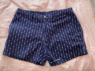 Faded Glory Women’s Shorts Navy & White Striped Size 8 - Image 1 of 4