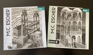 Lot of 2 M.C. Escher Belvedere & Waterfall Puzzle 1000 - Picture 1 of 4
