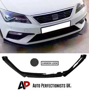 Kit corpo spoiler labbro splitter anteriore in fibra di carbonio Seat Leon MK3 5F 2017-2020! - Foto 1 di 10