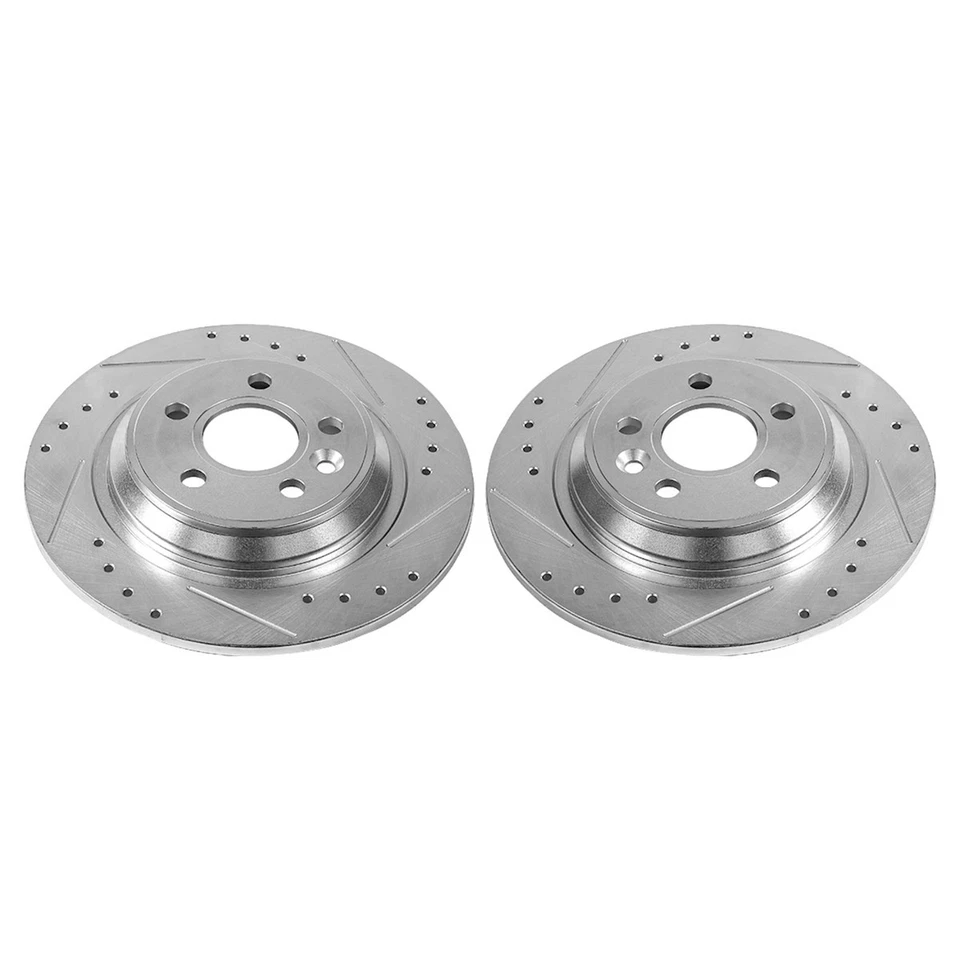 Juego de discos de freno Powerstop EBR1075XPR de 2 ruedas traseras AWD TRACCIÓN DELANTERA para Volvo S60 V60 S80 Foto 1 de 1