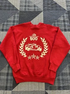 Indianapolis Motor Speedway Indy 500 Vintage 80s Racing Sweatshirt Rot Gr. S - Bild 1 von 8