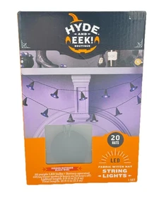 Hyde & Eek Target 20 Ct Fabric Witch Hats LED String Lights Halloween 2025 - Picture 1 of 2