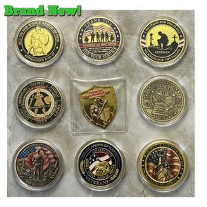 9 PCS Different Styles US Military Challenge Coins-Marines-Army-Navy-Air Force* - Picture 1 of 12