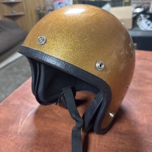 Casco de motocicleta BUCO International Gold Flake de colección - Imagen 1 de 7