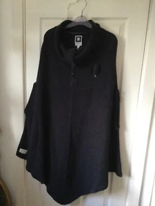 GStar Raw Poncho / Cape Medium 12 14 16 18 BNWT in dark Navy - Picture 1 of 12
