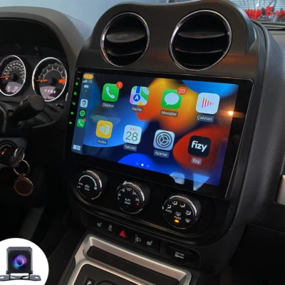 For Jeep Compass 2010-2016 Apple Carplay Android 13 Car Stereo Radio GPS 4+64GB Foto 1 de 4