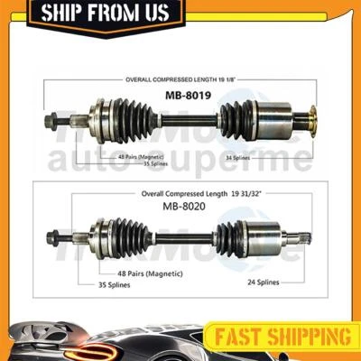 Juego de 2 ejes delanteros TrakMotive CV para Mercedes-Benz C280 2006-2007 Foto 1 de 4