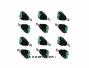 20PCS 2.1 x 5.5mm 12V DC Power Male Plug Jack Adapter Connector for CCTV Camera - Picture 1 of 1