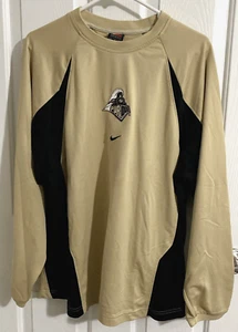 Purdue University Nike Team Long Sleeve Shooting Warm Up Shirt Size L Fast Train - Picture 1 of 16