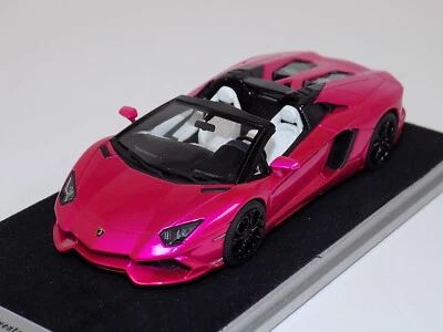 1/43 Looksmart Lamborghini Aventador 50th Ani Roadster Flash Pink Aluminum A2021 - Image 1 of 4