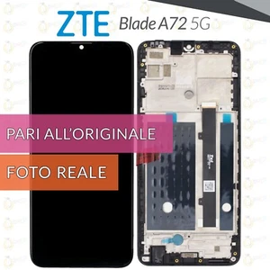 DISPLAY ZTE BLADE A72 5G 7540N SCHERMO FRAME LCD TOUCH VETRO PARI A ORIGINALE - Foto 1 di 2