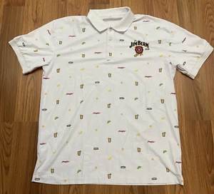 Camisa Polo Jim Beam Para Hombre Grande Estampado Completo Bartender Promo Cóctel - Imagen 1 de 11