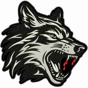 RÜCKENPATCH Odin Wolf Rücken Aufnäher Patch Biker MC Kutte vollbestickt 25x24cm - Bild 1 von 1
