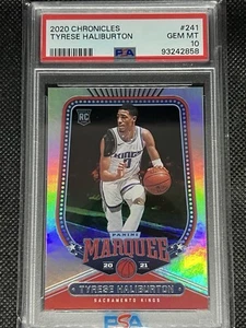 2020 Panini Chronicles TYRESE HALIBURTON RC #241 ROOKIE CARD PSA 10 GEM MT  - Foto 1 di 2