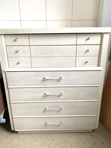 Raymond Loewy for Mengel Highboy Dresser Chest of Drawers Set- AS IS- LOCAL PU Cover