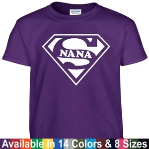 SUPER NANA T Shirt Mothers Day Shower Gift Tee Shirt - Picture 1 of 16