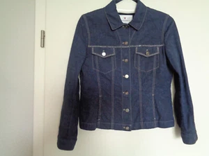 Fuchs Schmitt Jacke Jeansjacke Gr. 38 dunkelblau mit Nieten silber leicht edel - Bild 1 von 12