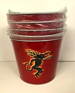 Lotto 5 Fireball Whisky Zincato Festa Arachidi Birra Secchio Ghiaccio con Manico - Foto 1 di 4
