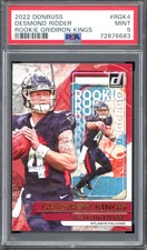 Desmond Ridder - 2022 PSA 9 ROOKIE CARD GRIDIRION KINGS DONRUSS PANINI #RGK-4