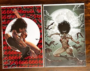 VAMPIRELLA #666 MARCO TURINI ASM 300 Virgin Variant A LTD 500 & Dracula Rage #4 - Foto 1 di 3