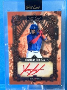Yonathan Perlaza 2023 Wild Card 5 Card Draw Auto #3 of 5 Card 5CDV-7Chicago Cubs